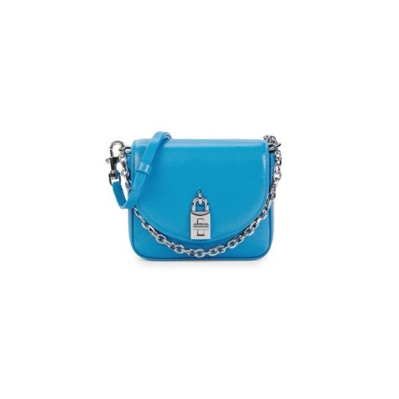 EUC Rebecca Minkoff Micro Love Too Blue Leather Crossbody Bag